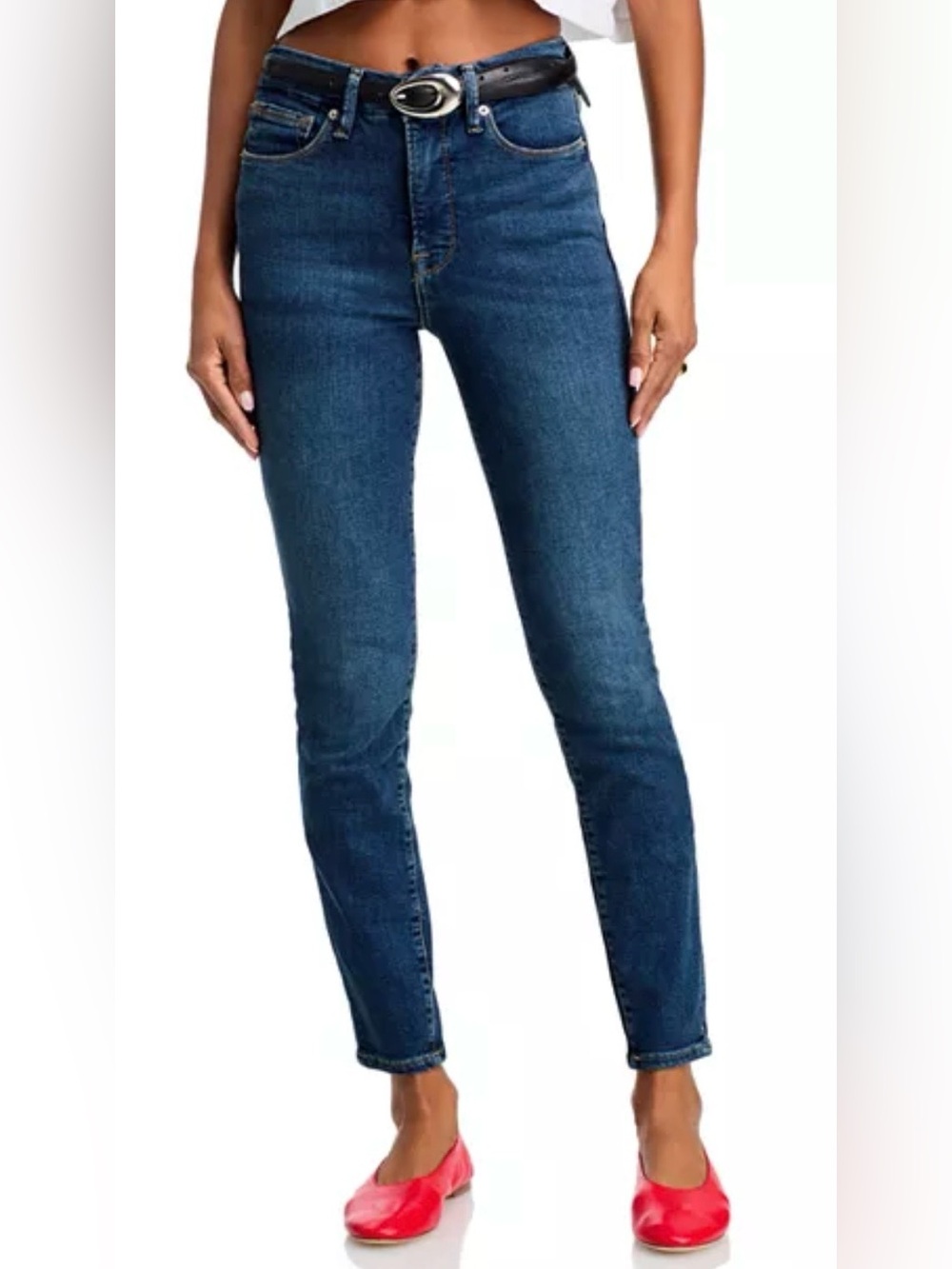 Good American Skinny Jeans in Dark Blue Wash